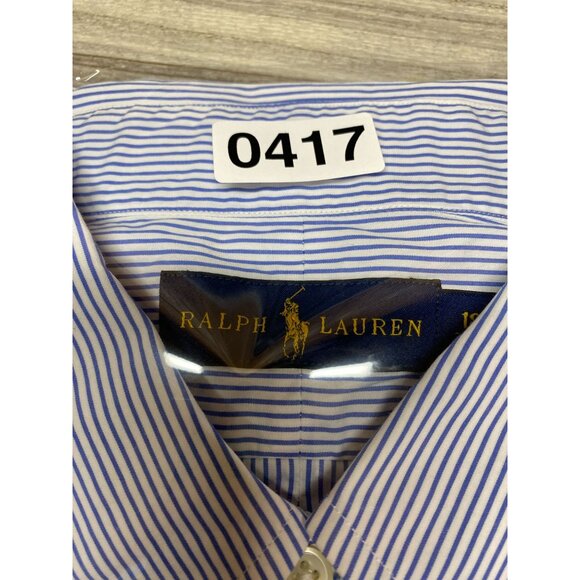 COPY - Ralph Lauren Mens Slim Fit Blue White Striped Button Down Long Sleeve Sh… - Picture 8 of 8
